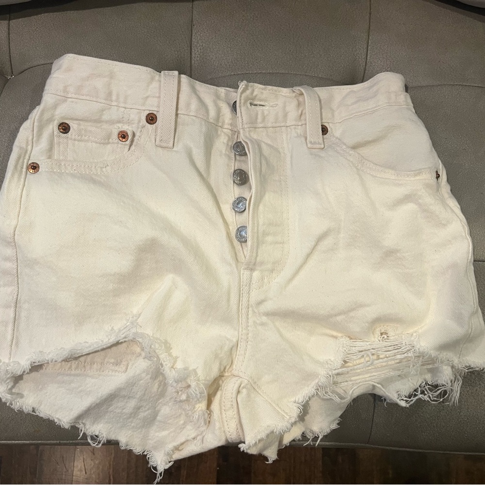 Levi's White Jean Shorts for Women